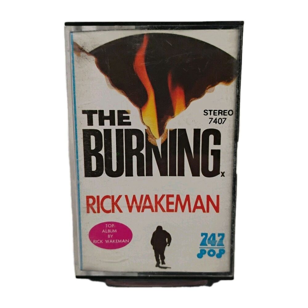 Vintage Rick Wakeman - The Burning Cassette Saudi Arabia Edition! Rare! 747POP